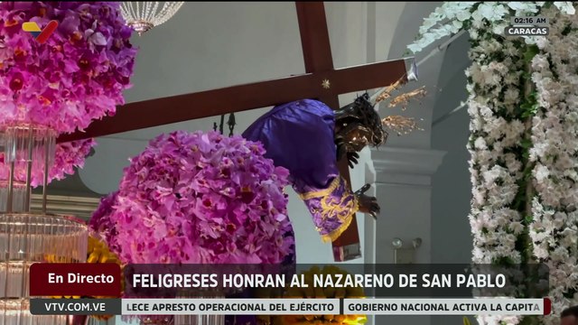 Devotos rinden honor al Nazareno de San Pablo este Miércoles Santo