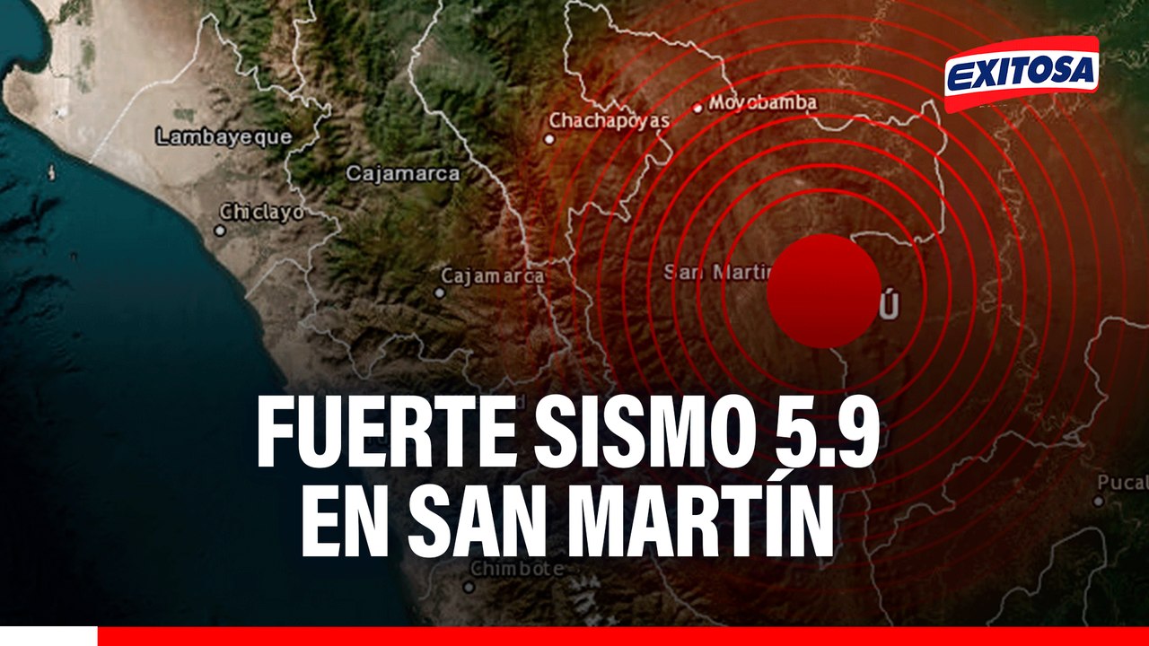 Fuerte sismo de magnitud 5.9 sacudió a San Martín hoy 1 de abril