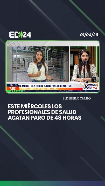 Este miércoles los profesionales de salud acatan paro de 48 horas