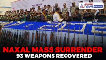 Naxal Mass Surrender in Bastar: 93 Weapons Recovered!