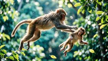Monkey Saves Baby From Fall