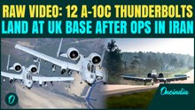 RAW FOOTAGE: U.S. A-10C Thunderbolt Aircraft Land at UK Base After Precision Strikes On Iran Targets