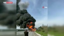 Kuzey Marmara Otoyolu'nda tırda yangın
