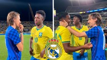 Brasil vs Croacia: Emotivo reencuentro entre jugadores del Real Madrid en el partido amistoso