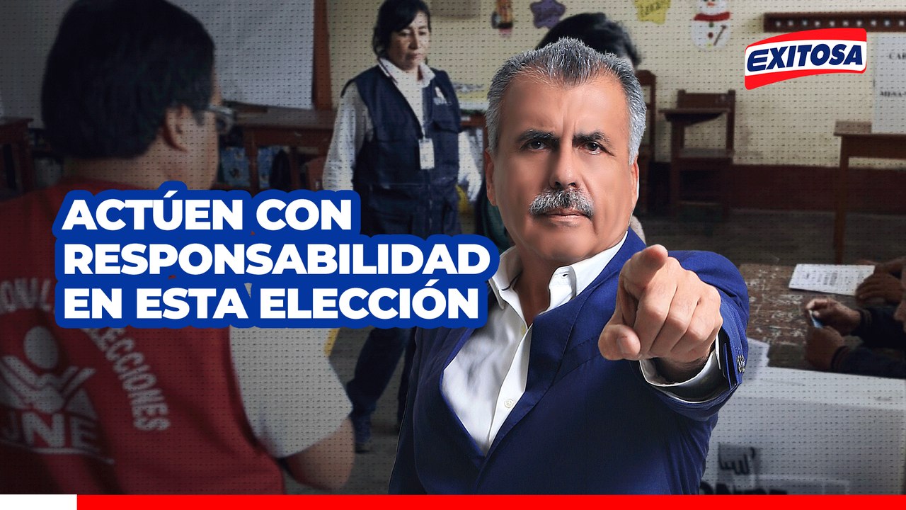 Nicolás Lúcar: "Invoco a la gente a que actúe con responsabilidad en esta elección"