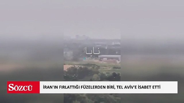 İran'ın fırlattığı füzelerden biri, Tel Aviv'e isabet etti