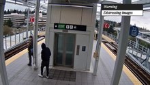 Every commuter’s worst nightmare as video shows stranger creep up and shove man in front of train