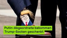 Putin-Abgeordnete bekommen Trump-Socken geschenkt