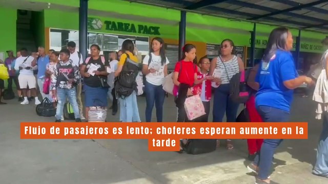 Flujo de pasajeros por Semana Santa es lento; choferes esperan aumento en la tarde