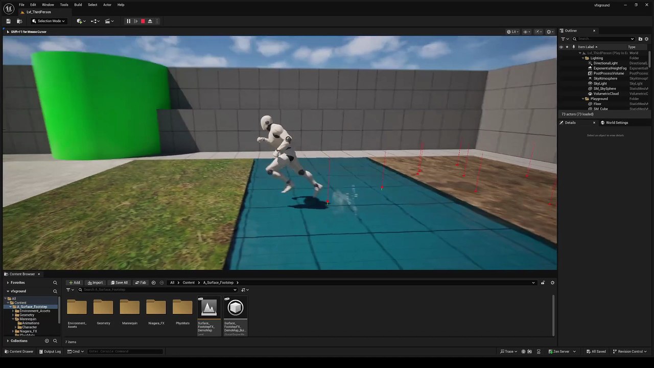 Unreal engine dynamic footstep switch with wwise