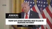 Trump says other countries need to lead in reopening waterway