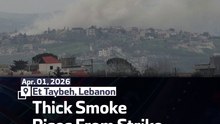 Thick Smoke Rises From Strike Site In Lebanon