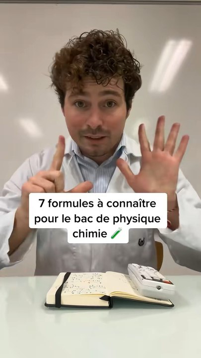 7 formules à connaître pour le bac physique chimie, attention c’est parti 🧪 #prof #sciences #bac La partie physique arrive, abonne-toi ✅