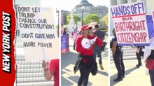Chaotic scenes outside Supreme Court as dueling protesters clash over Trump birthright citizenship case