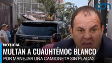 Multan a Cuauhtémoc Blanco por llegar al estadio en una camioneta sin placas