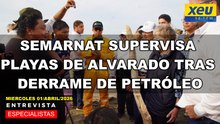 Semarnat supervisa playas de Alvarado tras derrame de petróleo