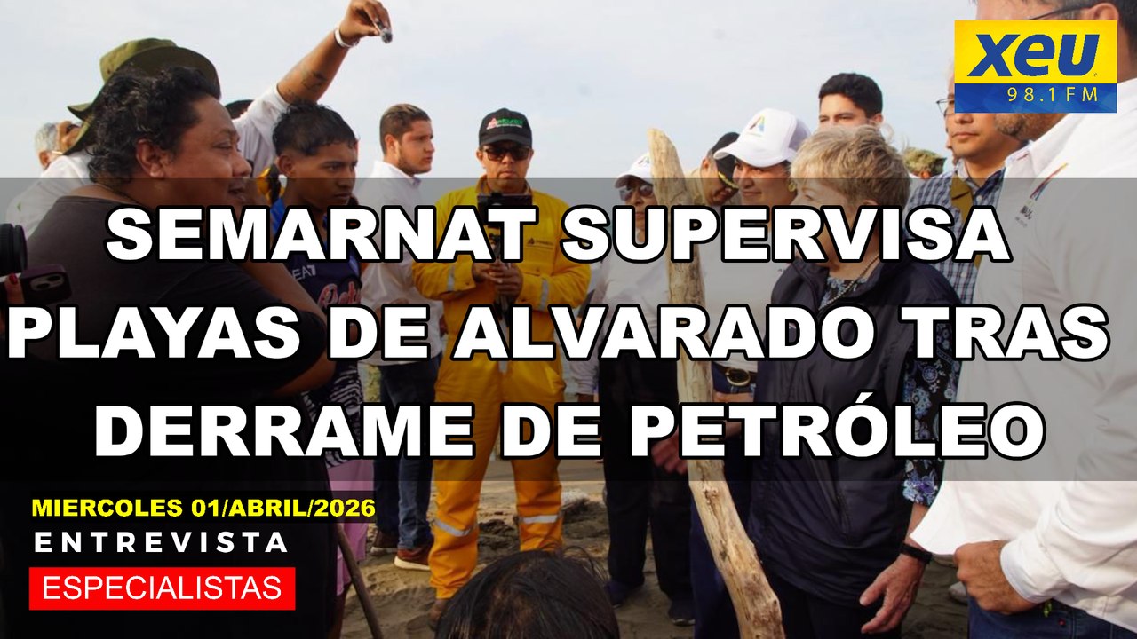 Semarnat supervisa playas de Alvarado tras derrame de petróleo