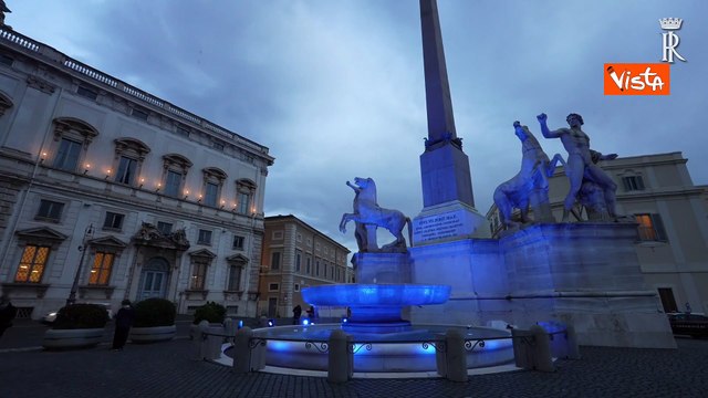 Il Quirinale in blu per la Giornata Mondiale della Consapevolezza dell'Autismo