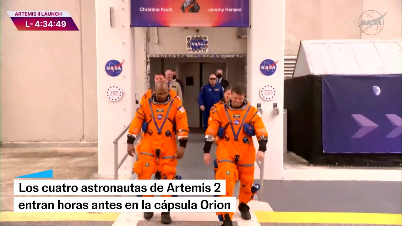Así ha sido la entrada de los astronautas a la nave Orion