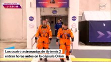 Así ha sido la entrada de los astronautas a la nave Orion