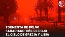 Tormenta de polvo sahariano tiñe de rojo el cielo de Grecia y Libia