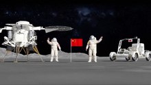 China's Crewed Moon Mission Rover And Lander Revealed In Animation