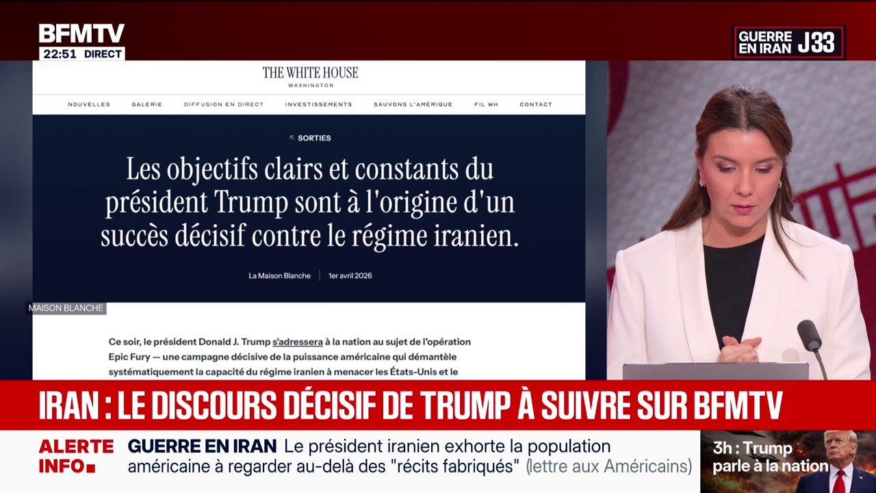Guerre au Moyen-Orient: l'administration américaine affirme que "les objectifs clairs et constants du président Trump sont à l'origine d'un succès décisif contre le régime iranien"