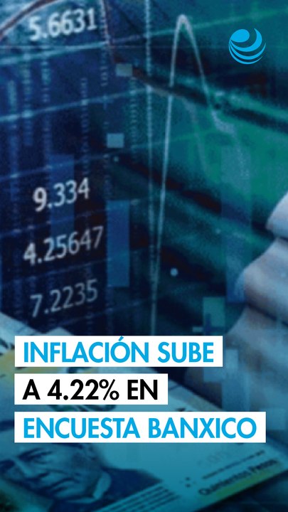 Mercado eleva expectativa de inflación a 4.22% y recorta la del PIB a 1.44%: Encuesta Banxico