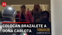 Colocan brazalete a Doña Carlota tras aprobar su arraigo domiciliario