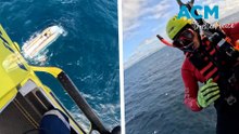 Three rescued from upturned vessel near Noosa Heads
