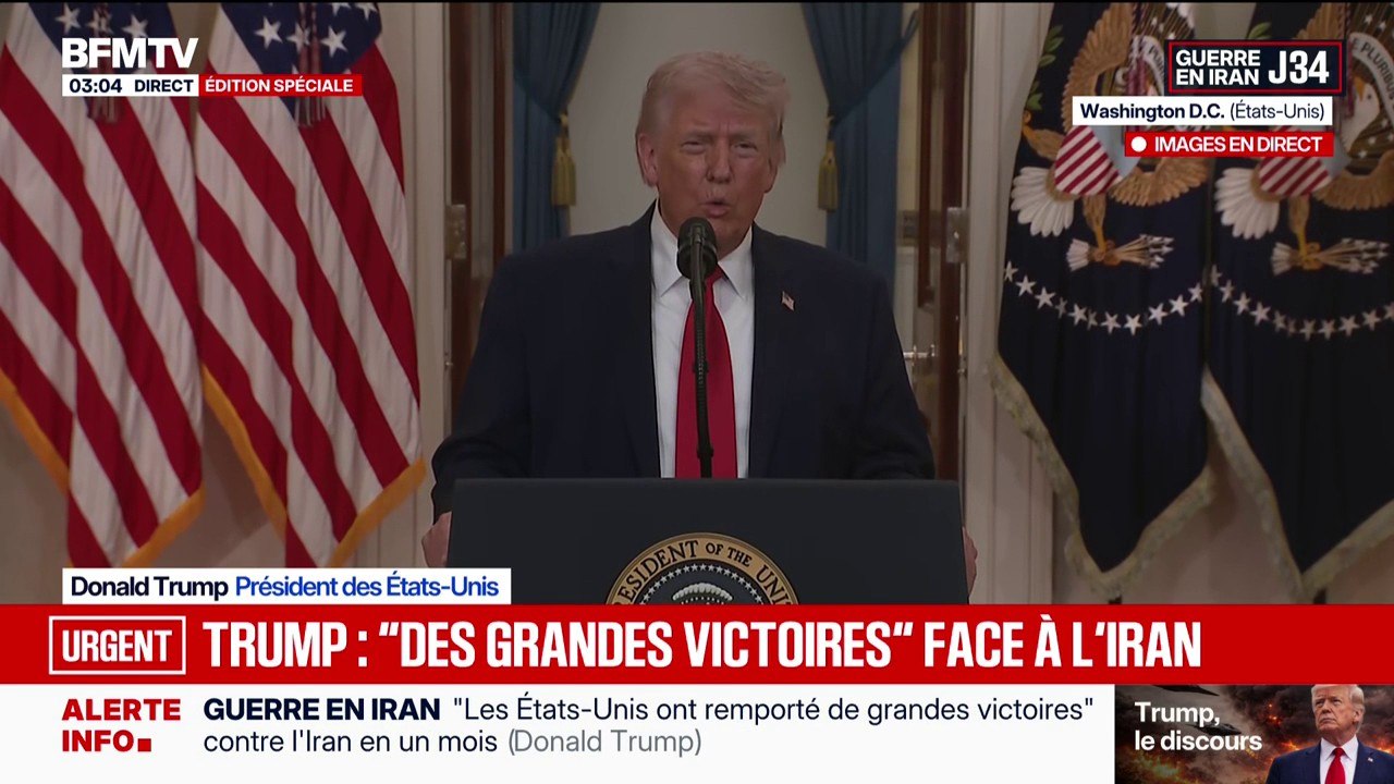 Guerre au Moyen-Orient: "Les États-Unis gagnent" face à l'Iran, estime Donald Trump, président des États-Unis