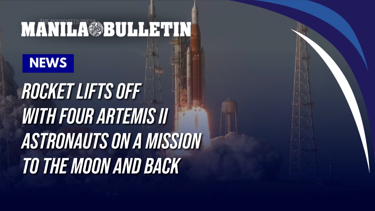 Rocket lifts off with four Artemis II astronauts on a mission to the moon and back