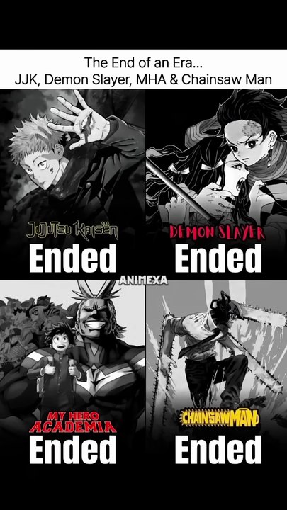 The End of an Era… JJK, Demon Slayer, MHA & Chainsaw Man🥺Anime Endings #jjk#mha#demonslayer#animesad
