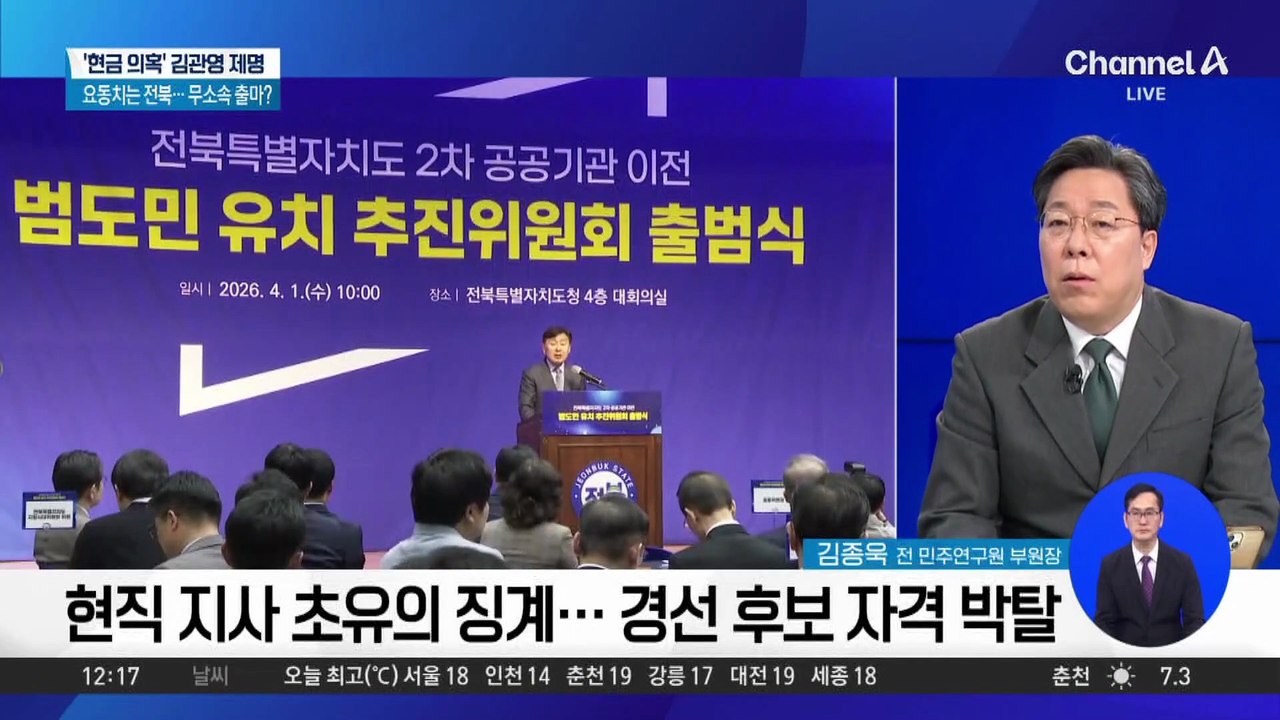 與, ‘현금 살포 의혹’ 김관영 전격 제명