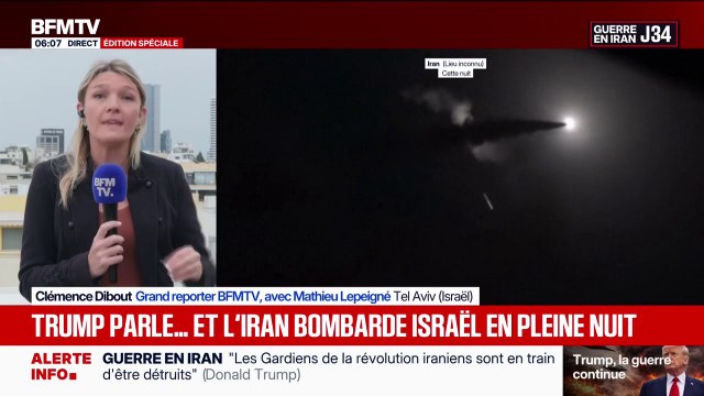 Guerre au Moyen-Orient: nouvelle attaque de missiles iraniens sur Israël
