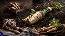 Natural Parsnip with Dirt Rustic Food Image #artcompareblog
