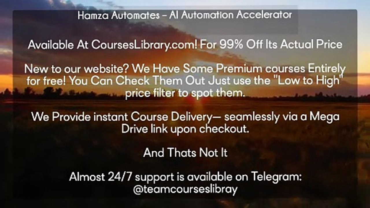 (Courseslibrary.com)Hamza Automates – AI Automation Accelerator