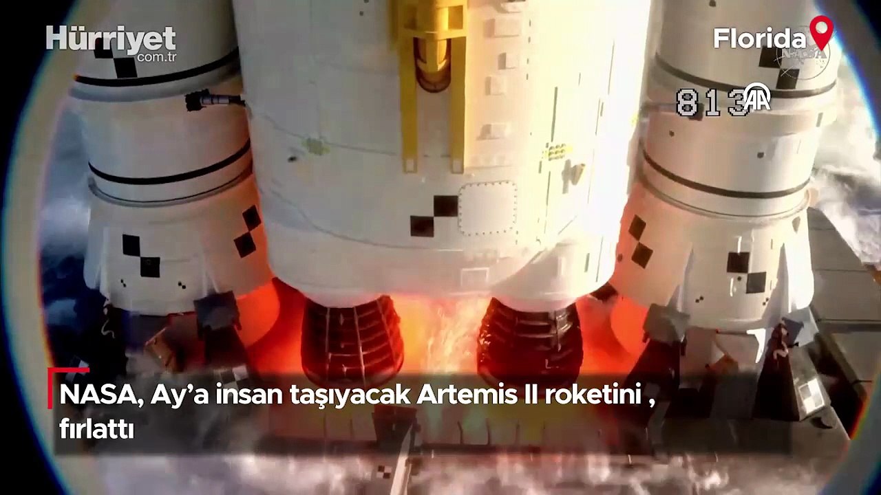 NASA, Ay'a insan taşıyacak Artemis II roketini fırlattı