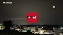 İran'ın İsrail'e misilleme olarak fırlattığı füzeler Hayfa semalarında görüntülendi