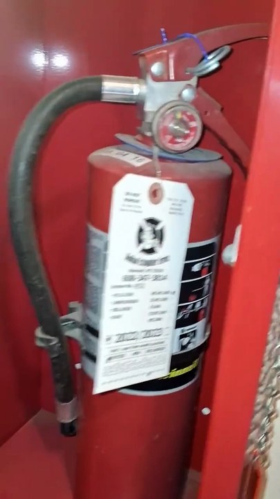 State of fire extinguisher till I reported the issue