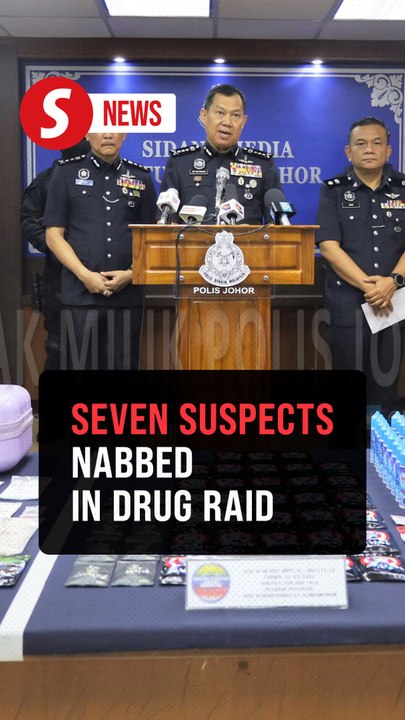 Johor cops nab seven, seize drugs worth RM1.24mil