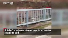 Antalya'da sağanak; dereler taştı, tarım alanlarını su altında kaldı