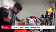 Çalıştığı inşaattan düşüp yaralandı, acil servise götürülürken oğlu başından ayrılmadı