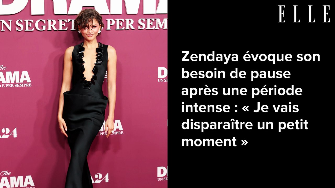 Zendaya évoque son besoin de pause après une période intense - « Je vais disparaître un petit moment »