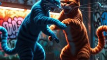 2 Cats Fight 😺🔥  Funny Cat Battle Moments!