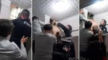 Uzaklaştırma kararına rağmen eşinin evine girmek isteyen koca havalandırma boşluğunda sıkıştı