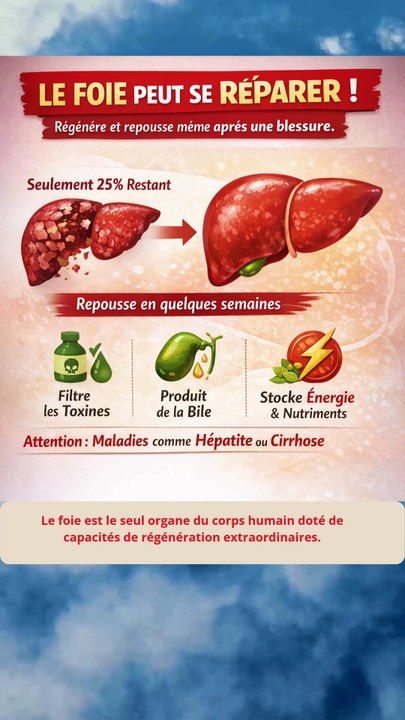 L'organe du corps capable de se réparer lui-même (le foie)