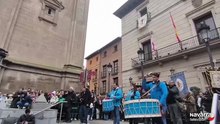 Tudela 'rompe la hora' con su tradicional estruendo