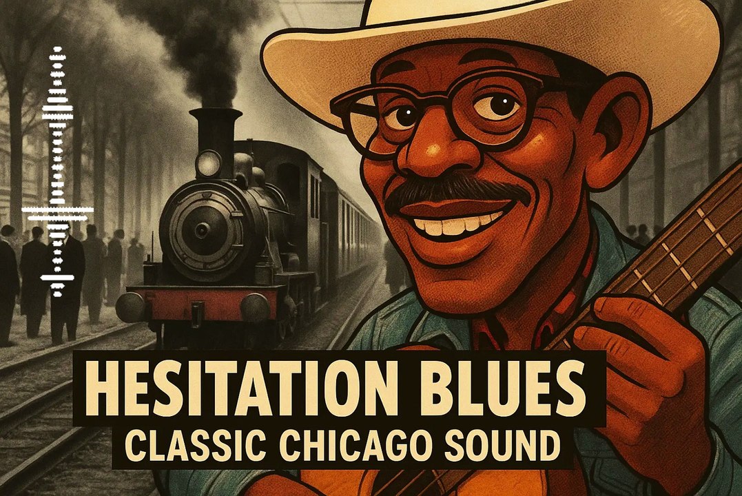 🎸 Classic Blues Style | Hesitation Blues Chicago Vintage Guitar & Vocal Vibes