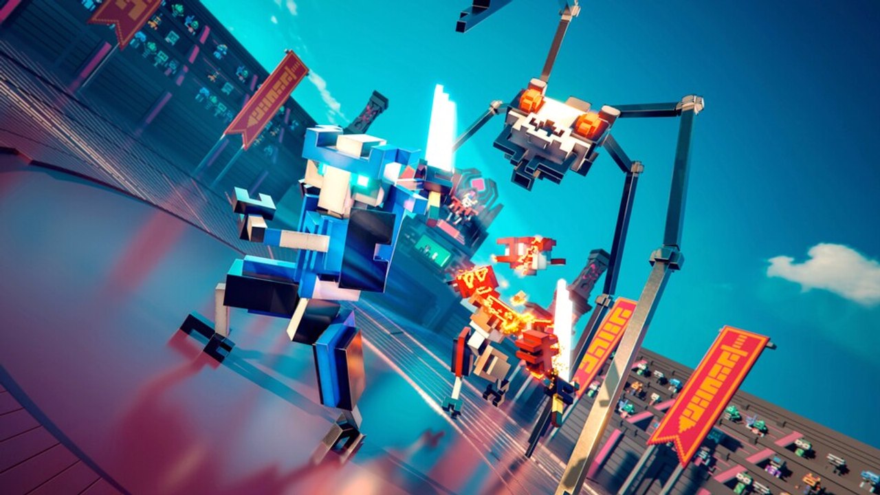 Clone Drone in the Danger Zone: Launch Trailer Kampf der Robo-Gladiatoren mit Laserschwert